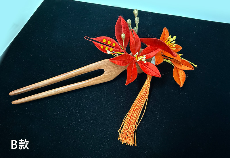 客家纏花雙花飾